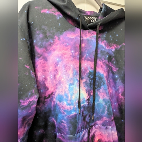HOODIE LAB, Premium Printed, Galaxy Hoodie, Size Large, EUC. - Picture 4 of 9